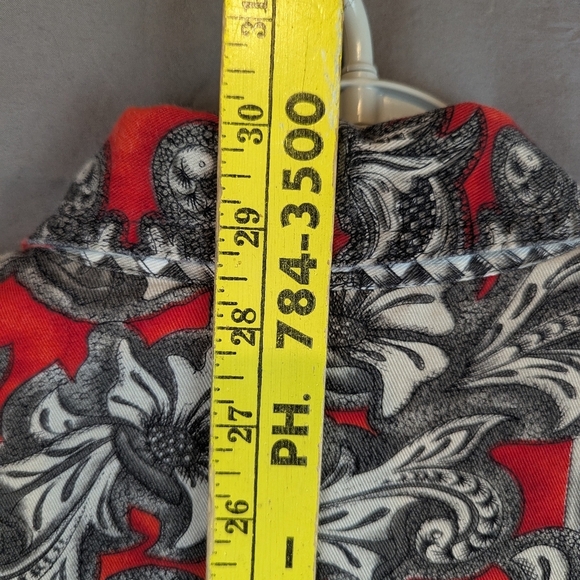 Rockies Vintage USA Made Western Womens Size 18 Button Down Shirt Red/Gray - Picture 13 of 13